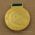 Medalha feita sob encomenda do esqui do esporte do metal para o bronze da prata do ouro da concessão
